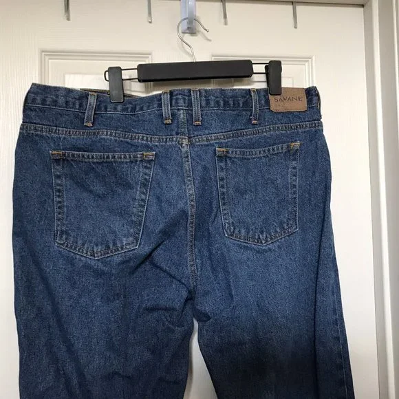 Savane Mens Blue Jeans 40X30 Casual Pants Heavyweight Farm Ranch Cowboy Wear GUC - Picture 9 of 10